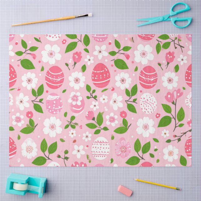 Petals and Painted Eggs Tissue Paper (Craft)