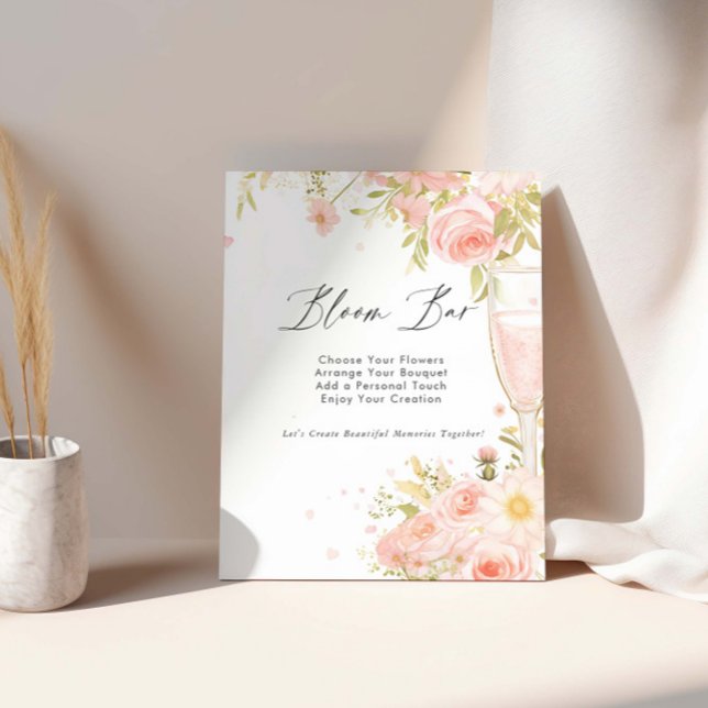 Petals And Prosecco Bridal Shower Bloom Bar Poster (Creator Uploaded)