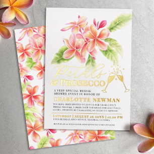 Petals and Prosecco Bridal Shower Frangipani art
