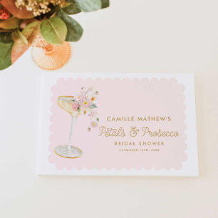Petals and Prosecco Bridal Shower Guest Book