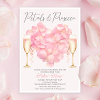 Petals and Prosecco Bridal Shower Invitation