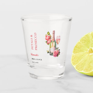 Petals And Prosecco Bridal Shower Party Shot Glass