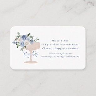 Petals and Prosecco Bridal Shower Registry Enclosure Card