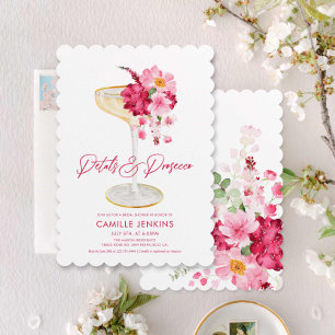 Petals and Prosecco Garden Bridal Invitation