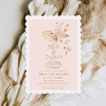 Petals and Prosecco Garden Bridal Invitation<br><div class="desc">Sip,  sip,  hooray! 🥂 Our Petals and Prosecco invitations will set the tone for your fabulous bridal shower celebration. With gorgeous florals and a blush background,  these invites are sure to be a hit. Make your party pop with these stunning invites. Matching items in our store Cava Party Design.</div>