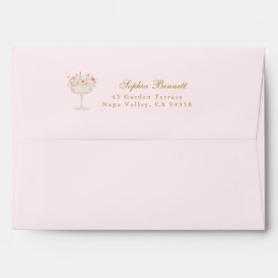 Petals and Prosecco Garden Bridal Shower Envelope