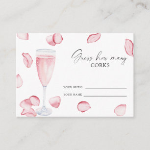 Petals and Prosecco - guess how many corks Enclosure Card