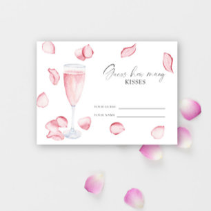 Petals and Prosecco - guess how many kisses Enclosure Card