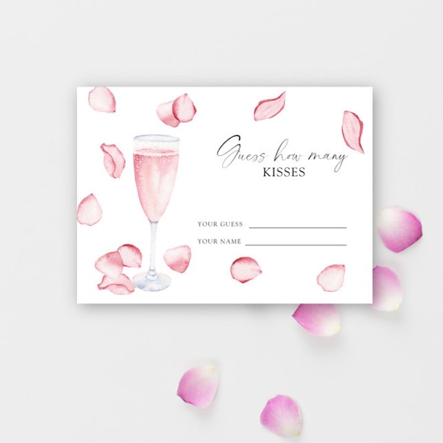 Petals and Prosecco - guess how many kisses Enclosure Card (Creator Uploaded)