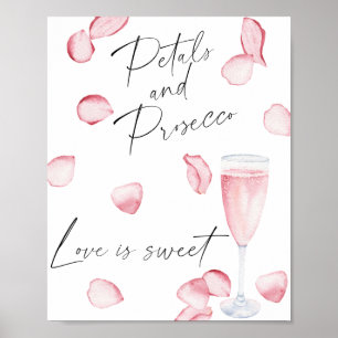 Petals and Prosecco - love is sweet take a treat  Poster