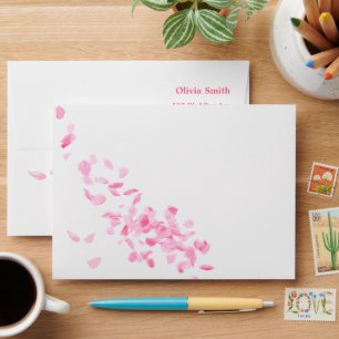 Petals and Prosecco Pink Bridal Shower Envelope