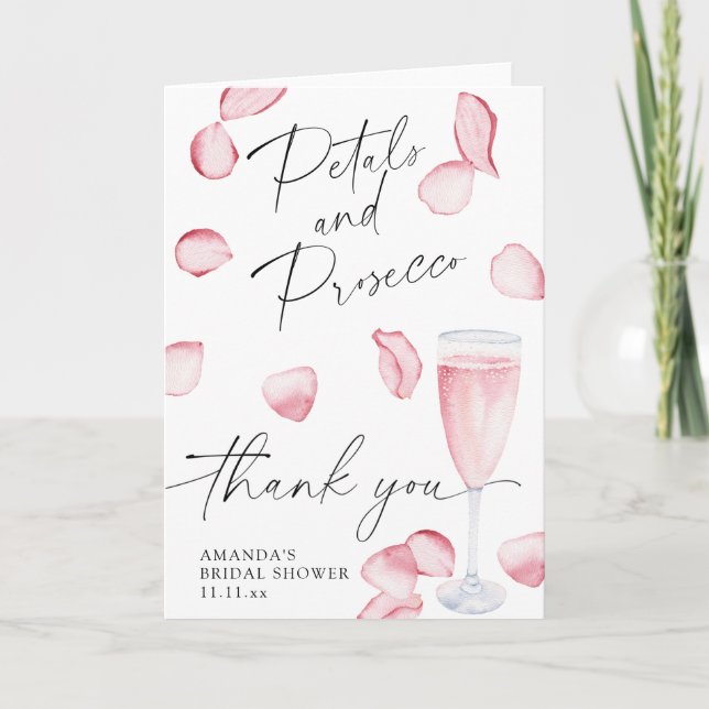 Petals and Prosecco - thank you bridal shower (Front)
