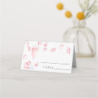 Petals and prosecco - wedding place cards