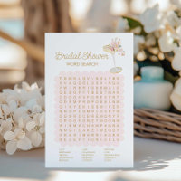 Petals and Prosecco Word Search Bridal Game
