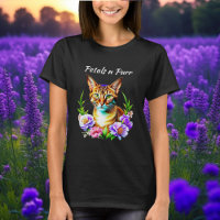 Petals and Purr Cute Cat and Pretty Flowers