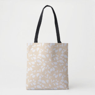 Petals Coral & White Tote Bag