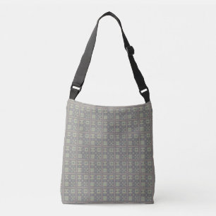 Petals & Doughnuts Grey Pattern Crossbody Bag