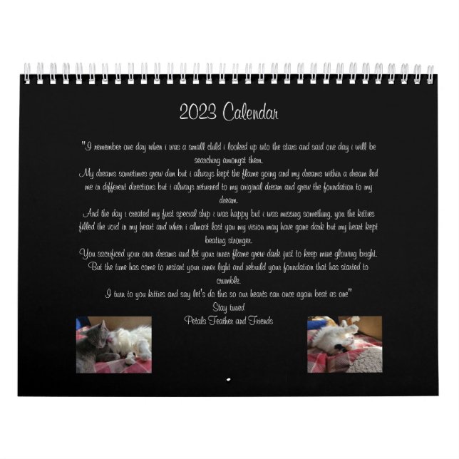 Petals Feather & Friends 2023 Calendar  (Cover)