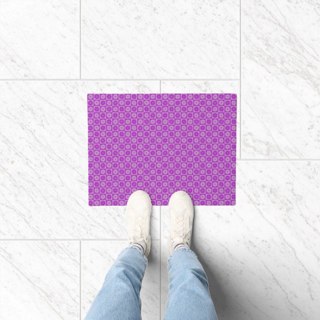 Petals In Silence 01. Floral Pattern. Doormat (Indoor)