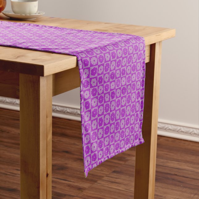 Petals In Silence 01. Floral Pattern. Short Table Runner (In Situ)