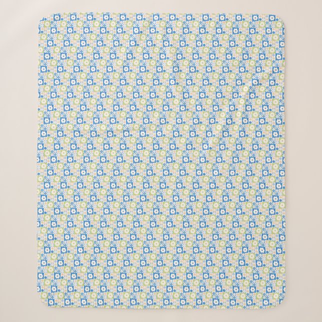 Petals In Silence 06. Floral pattern.  Sherpa Blanket (Front)