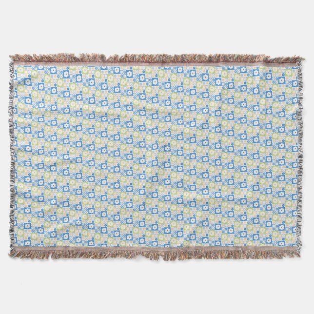 Petals In Silence 06. Floral pattern.  Throw Blanket (Front)