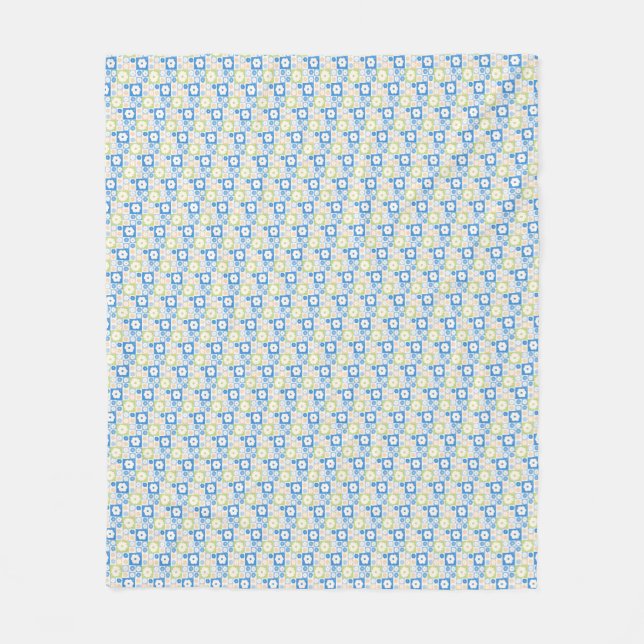 Petals In Silence 10. Floral pattern.  Fleece Blanket (Front)