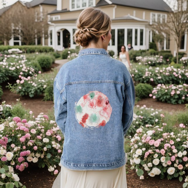 Petals in the Mist Denim Jacket (Wedding Back)