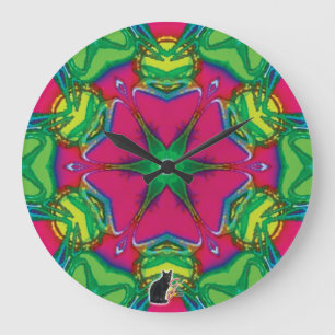 Petals Kaleidoscope Large Clock