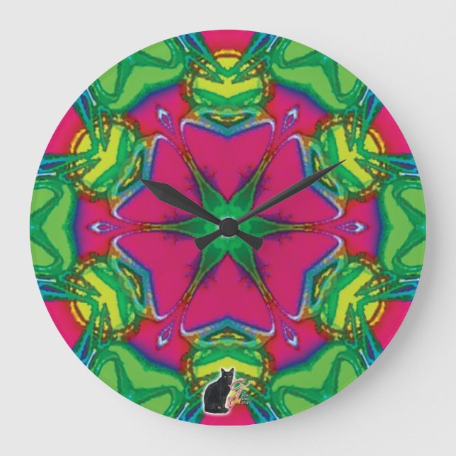Petals Kaleidoscope Large Clock (Front)
