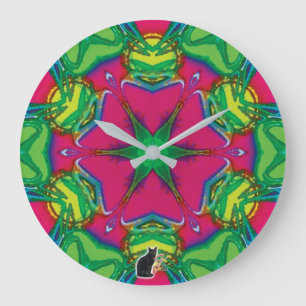 Petals Kaleidoscope Large Clock