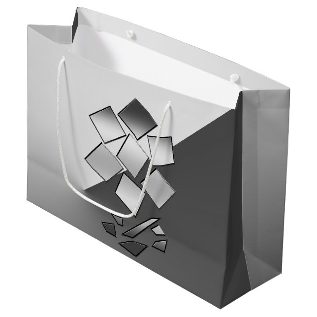 Petals of chrome large gift bag (Front Angled)