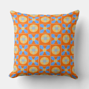 Petals on Circles and Squares Cushion