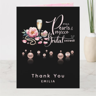 Petals Pearls Prosecco Favours Bridal Shower Card