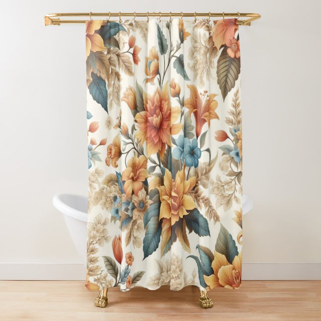 Petals & Poetry A Floral Affair Shower Curtain (Creator Uploaded)