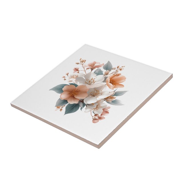 🌸 Petals & Porcelain Perfection! 🌿✨ Tile (Side)