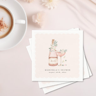 Petals & Prosecco Bridal Shower Bachelorette Napkin