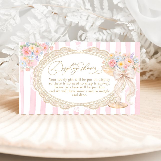 Petals Prosecco Bridal Shower Display Shower Enclosure Card (Creator Uploaded)