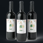 Petals & Prosecco Bridal Shower Gift Tags Wine Label<br><div class="desc">This cute accessory will be perfect for your party when you customise it!</div>