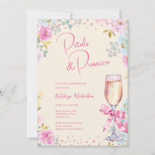 Petals & Prosecco Bridal Shower Invitation