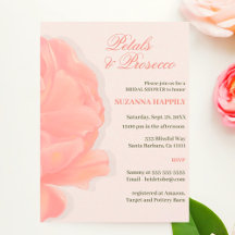 Petals & Prosecco Floral Blush Pink Bridal Shower