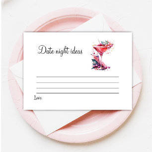 Petals & Prosecco Floral Bridal Shower Date Game Enclosure Card