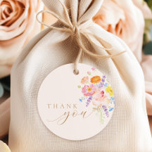 Petals & Prosecco Floral Bridal Shower Favor Tags