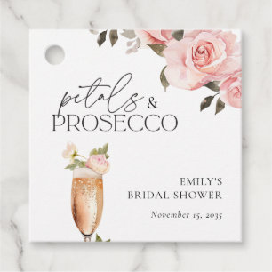 Petals & Prosecco Floral Bridal Shower Favour Tags