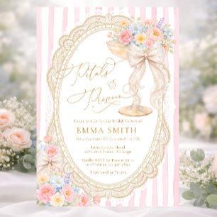 Petals & Prosecco Floral Garden Bridal Shower Invitation