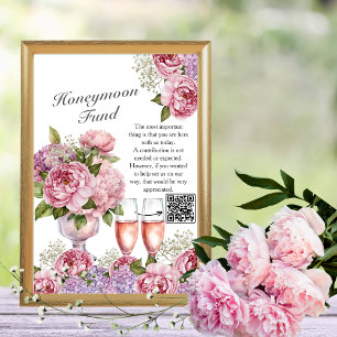 Petals & Prosecco Honeymoon Fund Invitation