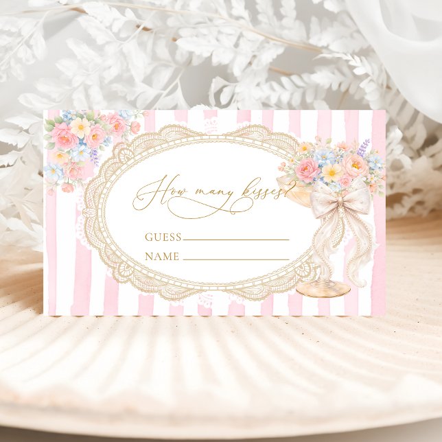 Petals Prosecco How Many Kisses Game Enclosure Card (Creator Uploaded)