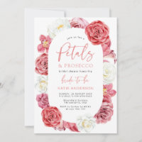 Petals & Prosecco Pink Floral Rose Bridal Shower