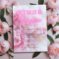 Petals & Prosecco Pink Neon Floral Bridal Shower