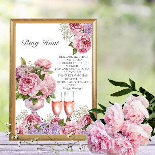 Petals & Prosecco "Ring Hunt Game Invitation